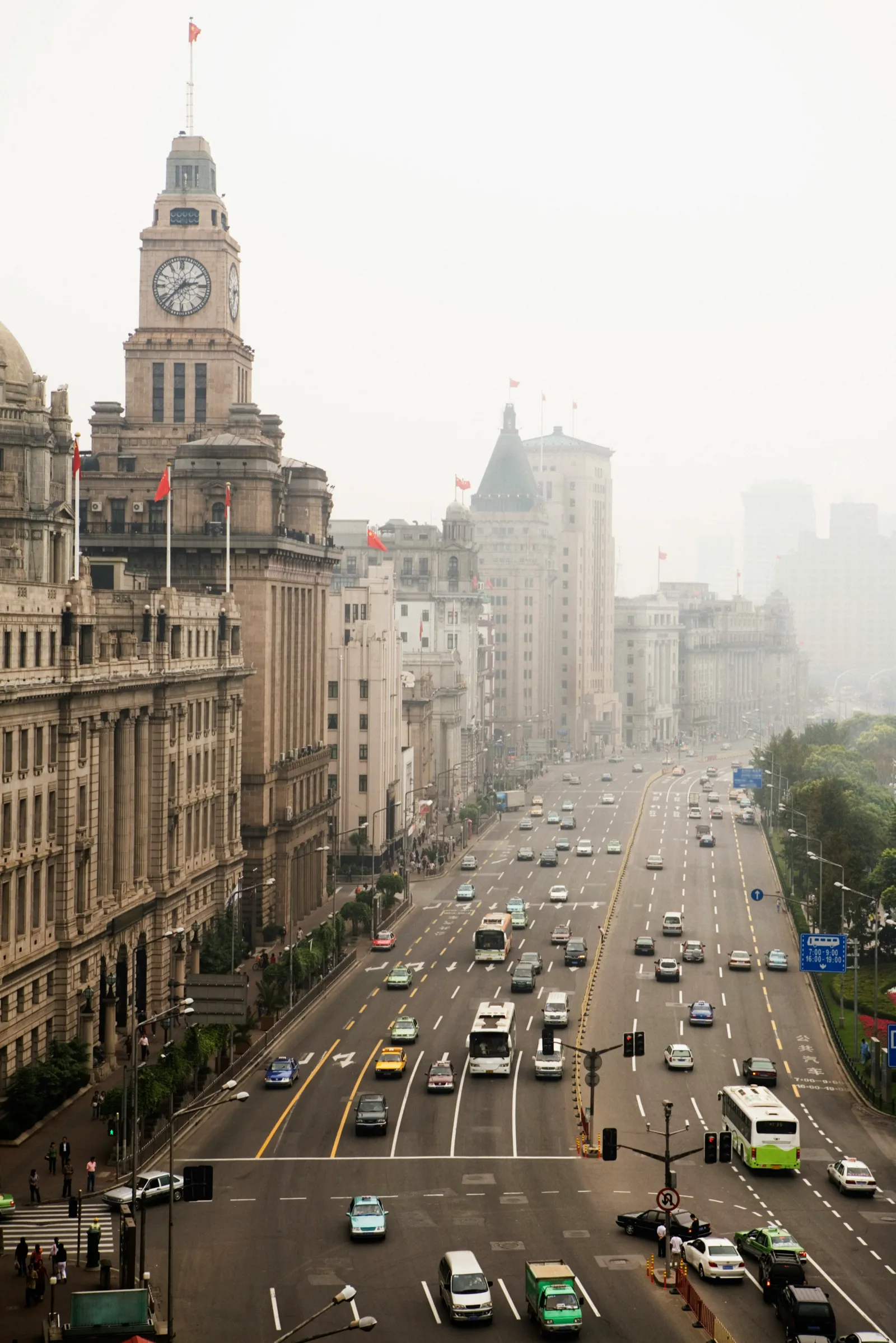 Skyscrapers of Lujiazui towering over the Huangpu River