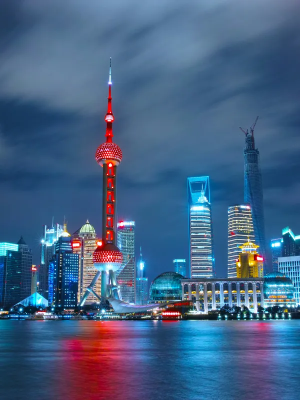 The Pudong skyline across the Huangpu River, Shanghai